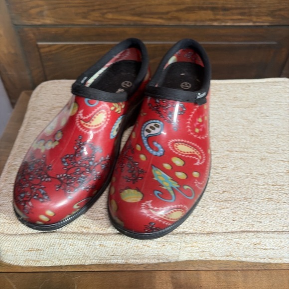 Women's Size 8 Sloggers Red Paisley Animal Print Lot Of 2 - Picture 8 of 16